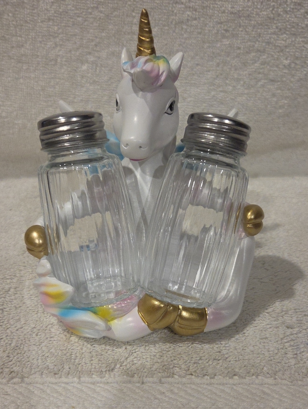 UNICORN SALT AND PEPPER SHAKER SET